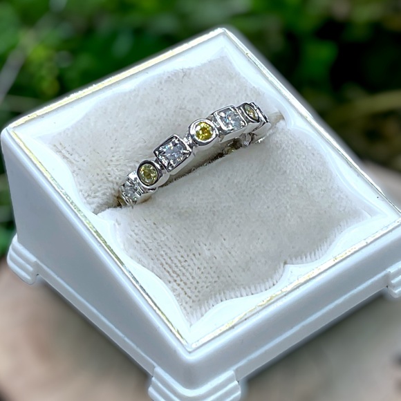 🌺Vintage Sterling CZ & Peridot Ring - Picture 8 of 11